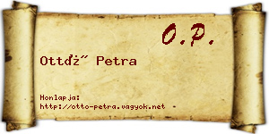 Ottó Petra névjegykártya